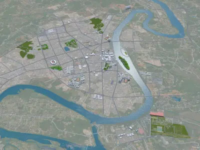 Leiyang Hengyang Hunan China 18km Free low-poly 3D model
