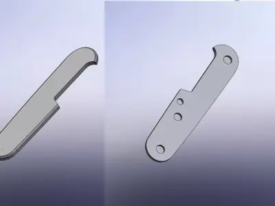 Workpiece for VICTORINOX Swiss Army Knife 91mm Handle pads 3D print model