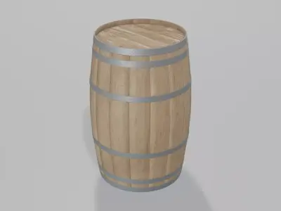 Light Toasted Rundlet Barrel 3D model
