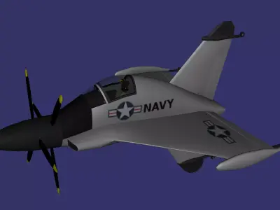 Convair XFY-1 Pogo Low-poly 3D model