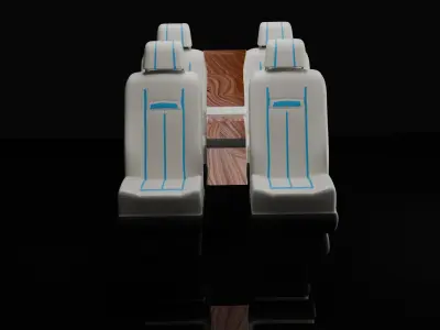 CAR SEATS  Low-poly 3D model