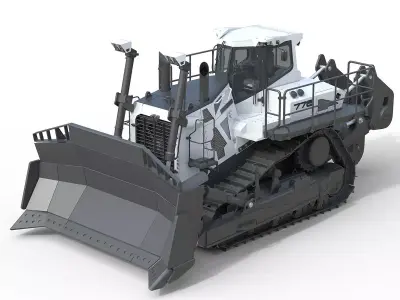 Liebherr PR776 Litronic Crawler Tractor Low-poly 3D model