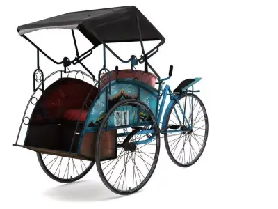 pedicab-becak rickshaw 3D model
