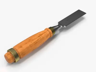 Straight chisel 24 mm 3D model