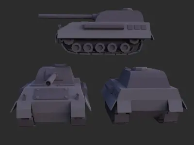 Lowpoly Tanks Low-poly 3D model