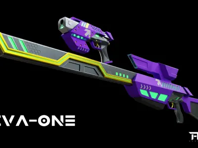 GRIP - Sci-Fi Weapos Set Free low-poly 3D model