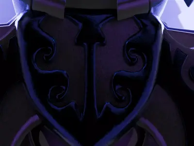 Dark purple armor 3D model