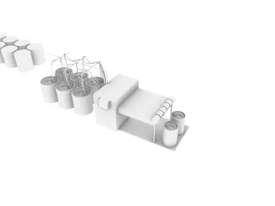 Denim-textile Manufacturing Machines 3D model