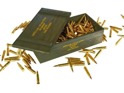 Ammunition Wood Box 2 3D model