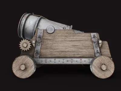 Cannon Low-poly 3D model purchase