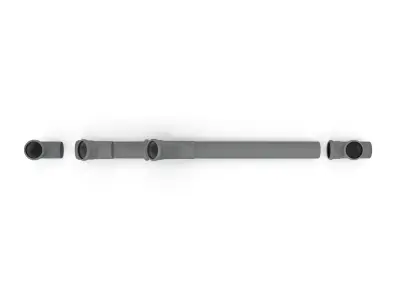 Plastic Pipe And Connections Low-poly 3D model