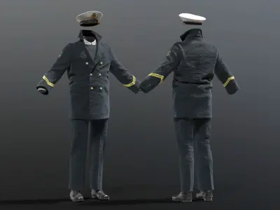 NAVY french soldier officer 3D model