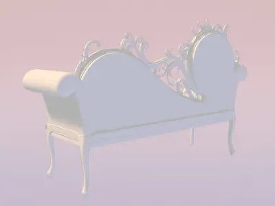 Chaise Lounges Victorian Antique Chair 3D model
