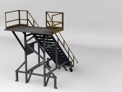 machinery stairs moveable large 3D model
