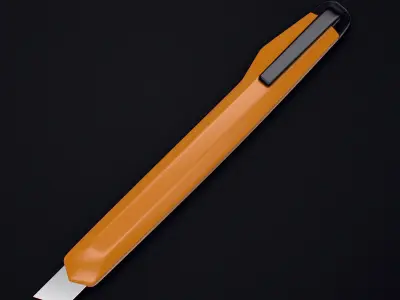 Cutter orange knife - design 3D model