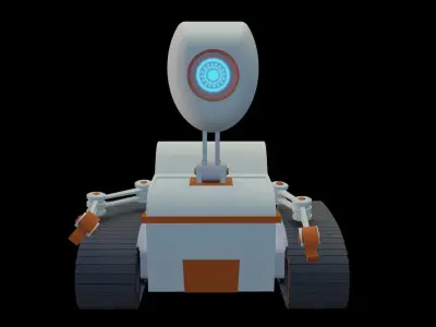 Small robot carrier Low-poly 3D model