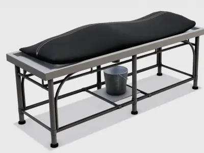 Mortuary Steel Table  Low-poly 3D model