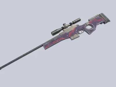 AWP - Graphic Low-poly 3D model