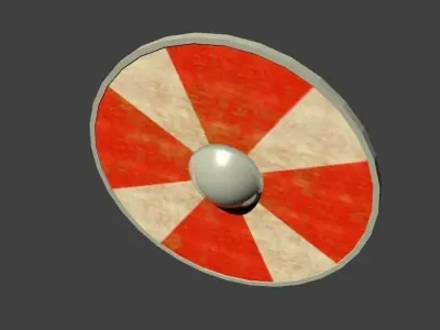 Viking Shield Low-poly 3D model 32