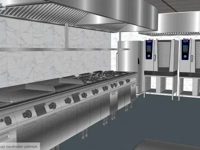 Commercial Industrial Kitchen 3D model