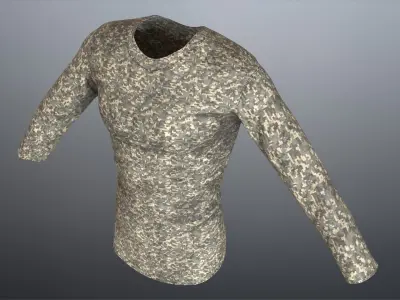 Military Shirt - Digital Camo Low-poly 3D model