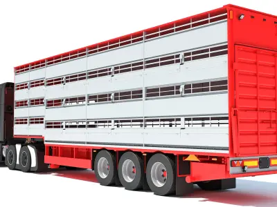 Animal Transporter Truck 3D model