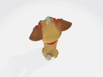 Cartoon dog 3D model buy
