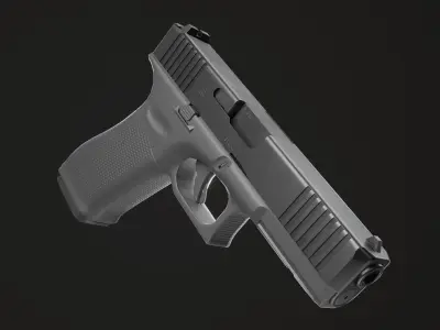 GLOCK 17 Gen5 MOS with attachments Low-poly 3D model