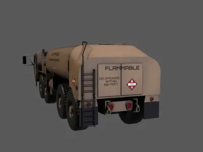military truck oshkosh m978a4 3d model Low-poly 3D model