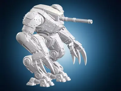 Dreadnought Mech Walker Figurine 3D Print Model 3D print model