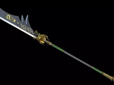 Great Guandao Low-poly 3D model