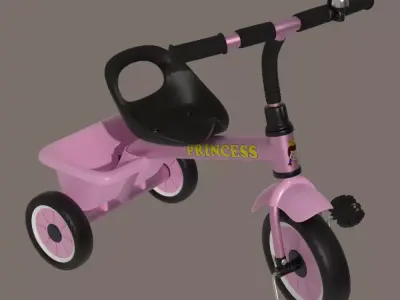Kids Bike 3D model get