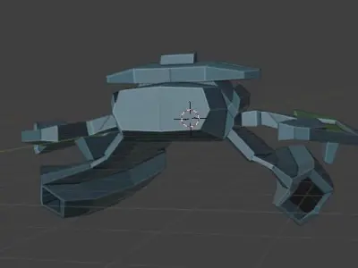 Spaceship Free low-poly 3D model buy