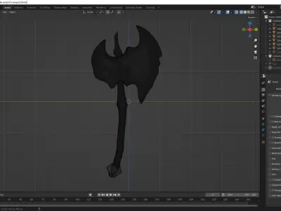 ICE AXE BLENDER Low-poly 3D model