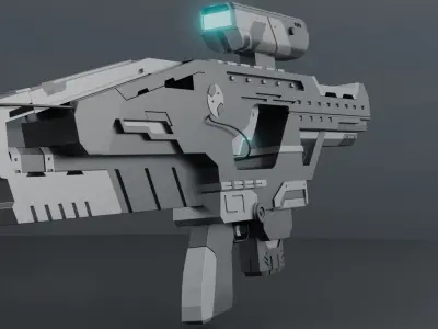 Sci-Fi Rifle Free 3D model