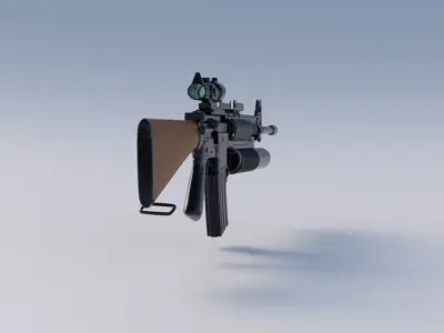 M16 rifle 3D model purchase