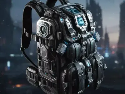 Aegis Core Tactical Power Pack Low-poly 3D model