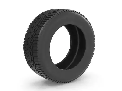 Black Wheel Low-poly 3D model