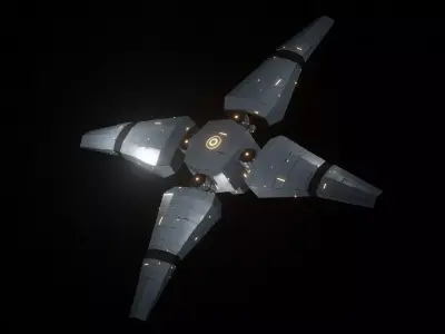Probe II Spaceship Low-poly 3D model