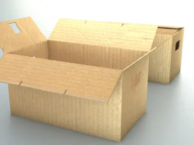 laos Cardboard Boxes 3D model