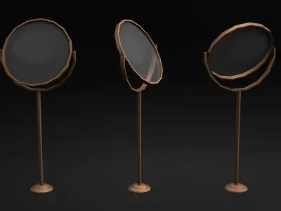 Wizard Student stuff for magical classroom Low-poly 3D model