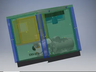 Compressor Chassis 10HP-7KW  3D model