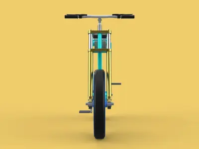 FAT BIKE EBIKE ELECTRIC BICYCLE RETRO 3D model