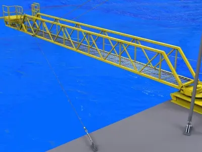 Flareboom king post Free 3D model