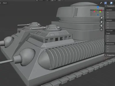Tank model Free low-poly 3D model