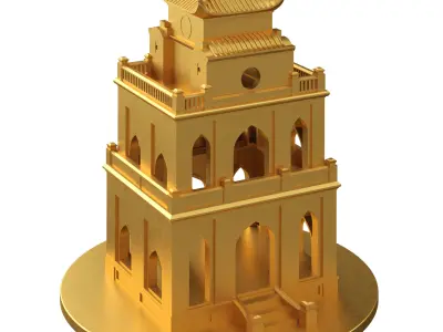 Turtle Tower 3D Model 3D print model