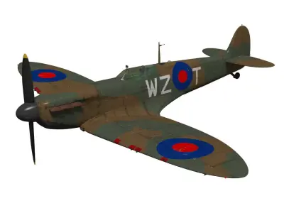 Supermarine Spitfire Mk-Ia early 3D model