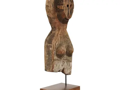 Antique guardian figurine from Nepal 3D model