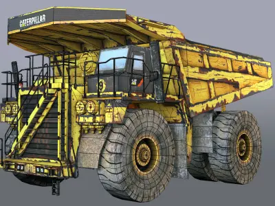 dump  truck  Low-poly 3D model