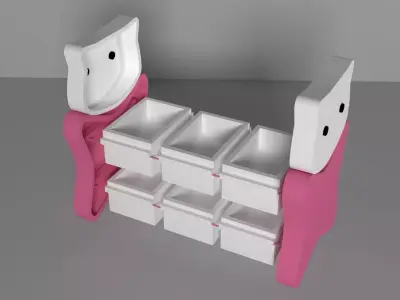 furniture cupboard Low-poly 3D model